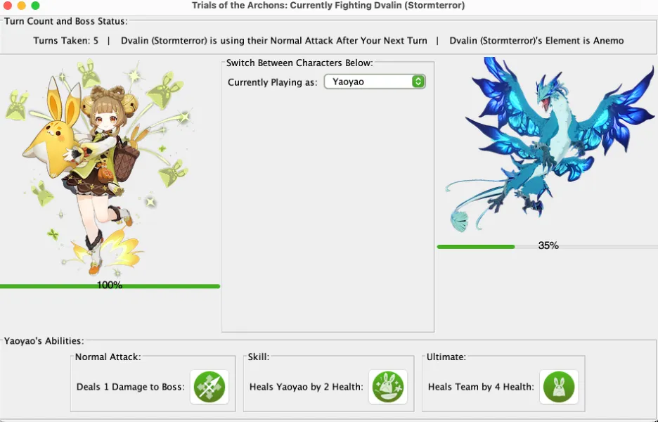 Screenshot of the Game in a Boss Fight